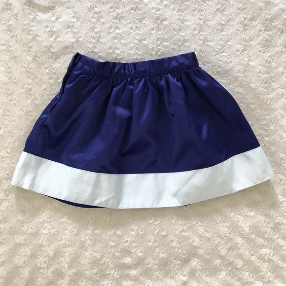 Janie and Jack Skirt Blue White Bow Front 18-24M - Picture 4 of 5